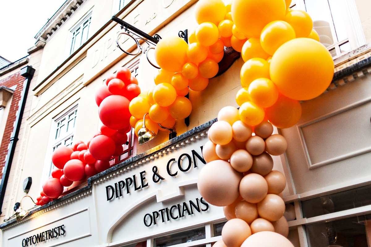 Norwich practice with balloons arched