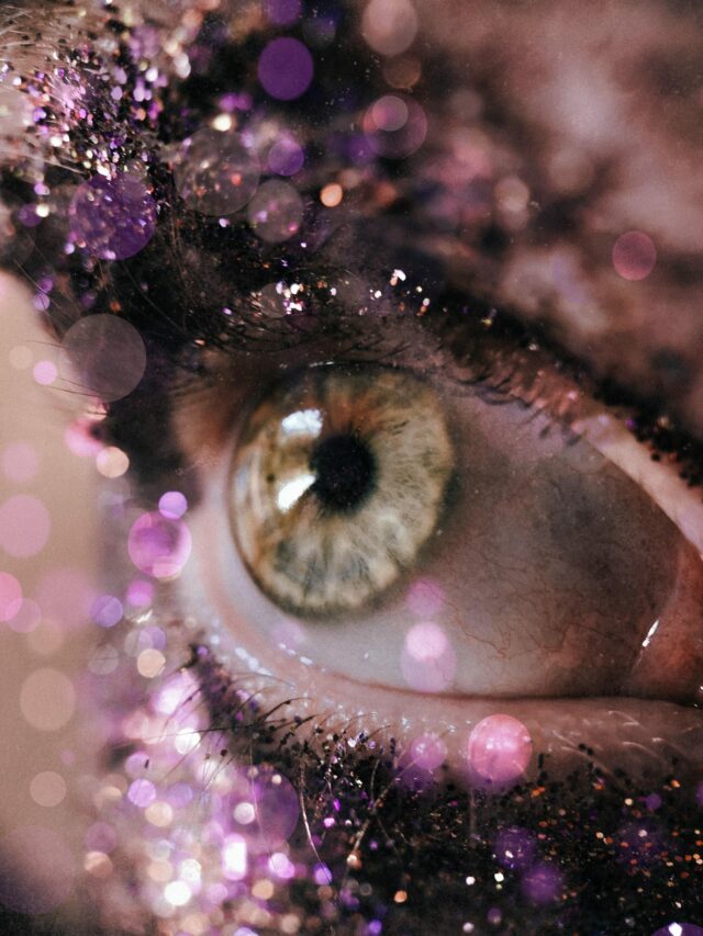 Glittery eye ball