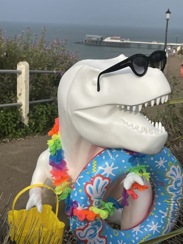 Dinosaur sculpture at Cromer