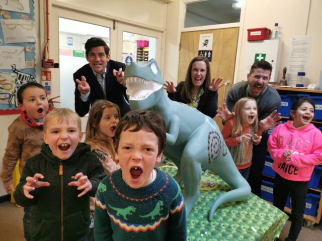 Pupils from Recreation Road School with Matthew Conway