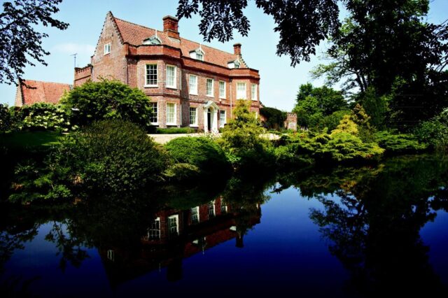 A beautiful house by a lake